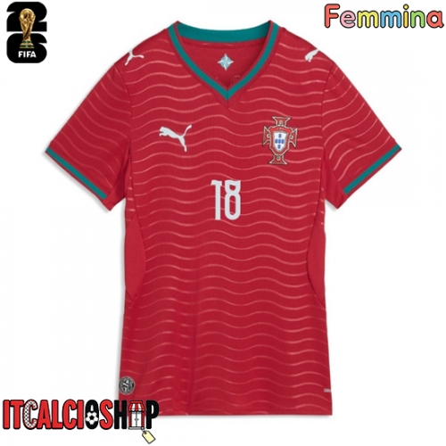 Portogallo Pedro Neto #18 Prima Maglia Femmina Mondiali 2026 Manica Corta